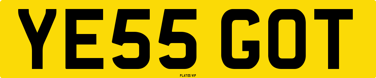 YE55 GOT Number Plate