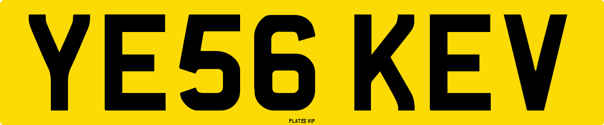 YE56 KEV Number Plate