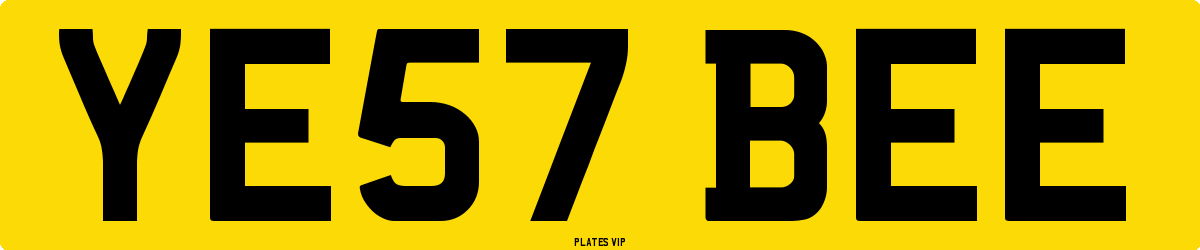YE57 BEE Number Plate