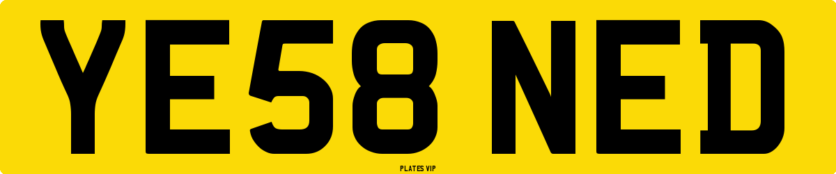 YE58 NED Number Plate