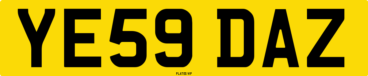 YE59 DAZ Number Plate