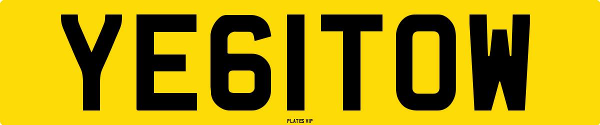 YE61TOW Number Plate