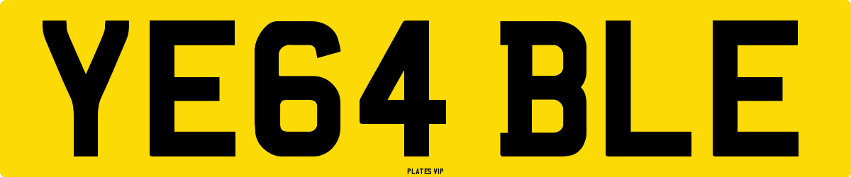 YE64 BLE Number Plate