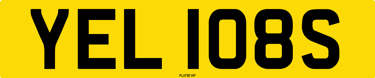 YEL 108S Number Plate