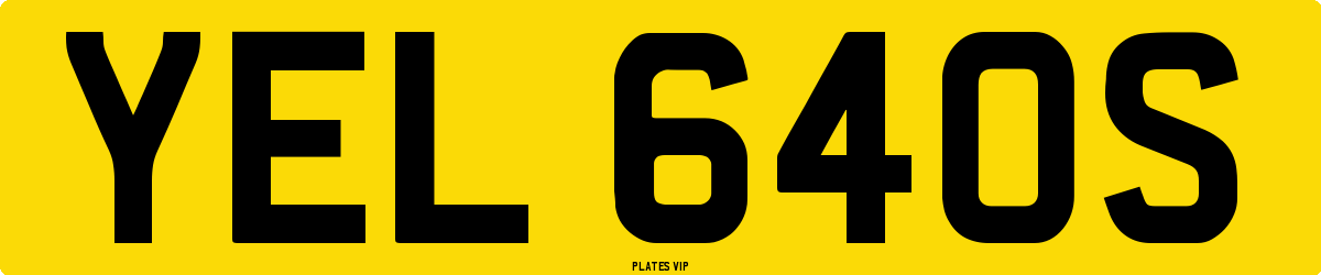 YEL 640S Number Plate