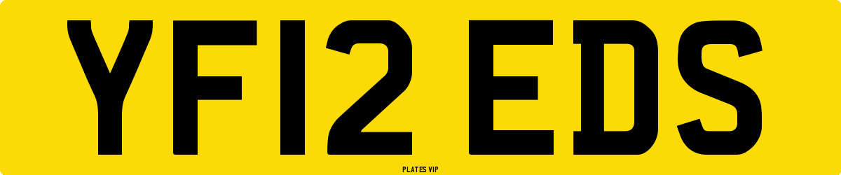 YF12 EDS Number Plate