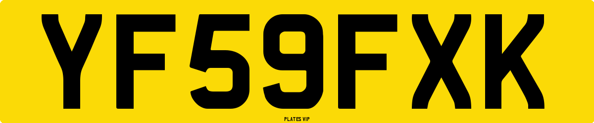 YF59FXK Number Plate