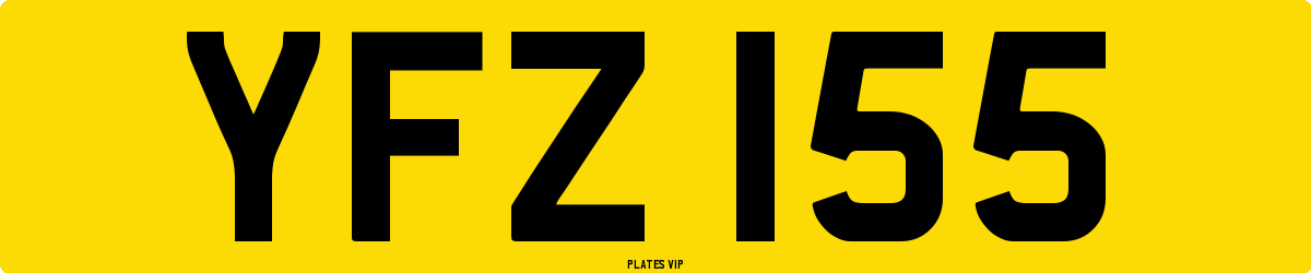 YFZ 155 Number Plate