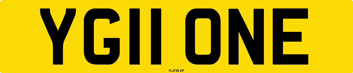 YG11 ONE Number Plate