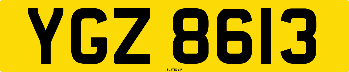 YGZ 8613 Number Plate