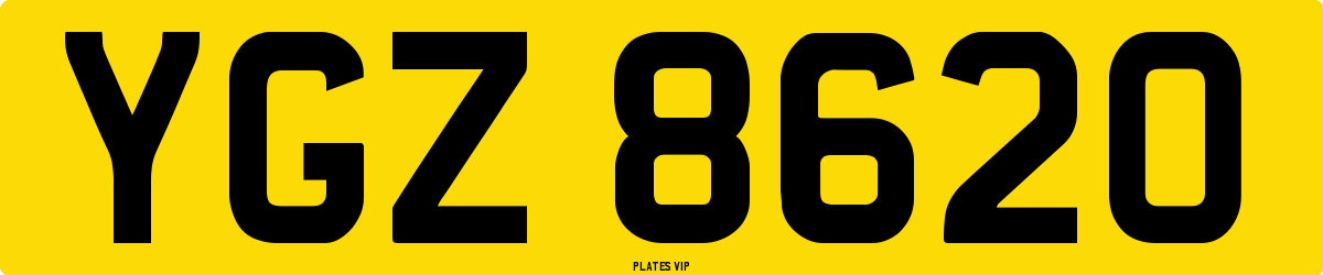 YGZ 8620 Number Plate