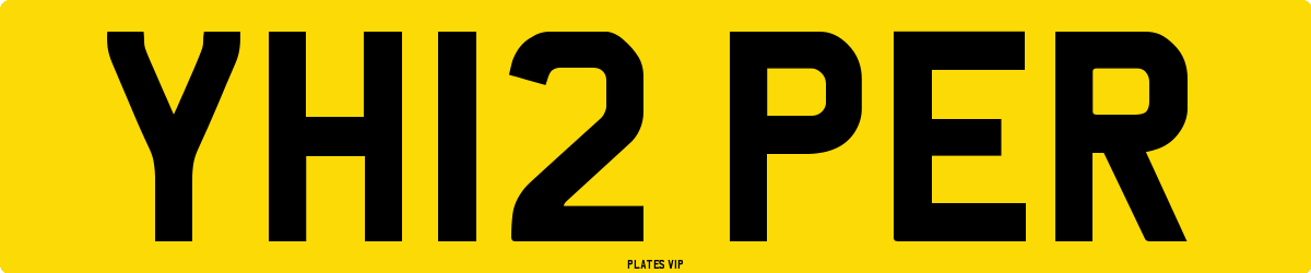 YH12 PER Number Plate