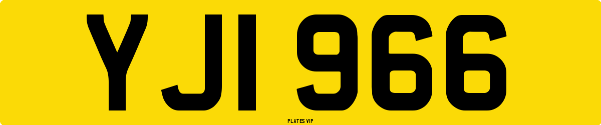 YJI 966 Number Plate