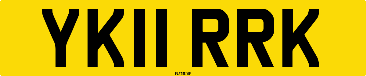YK11 RRK Number Plate