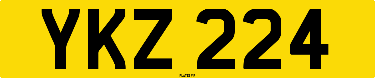 YKZ 224 Number Plate