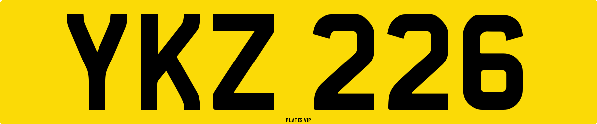 YKZ 226 Number Plate