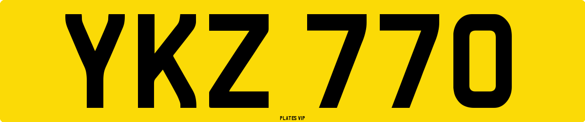 YKZ 770 Number Plate