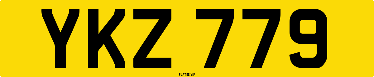 YKZ 779 Number Plate