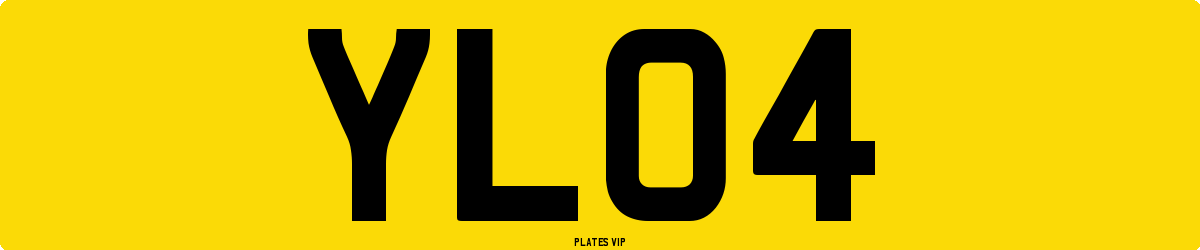 YLO4 Number Plate