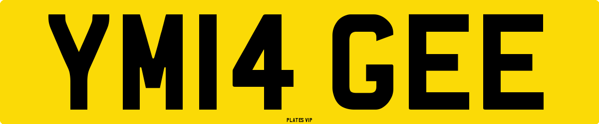 YM14 GEE Number Plate