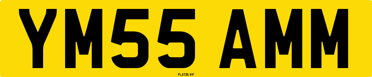 YM55 AMM Number Plate