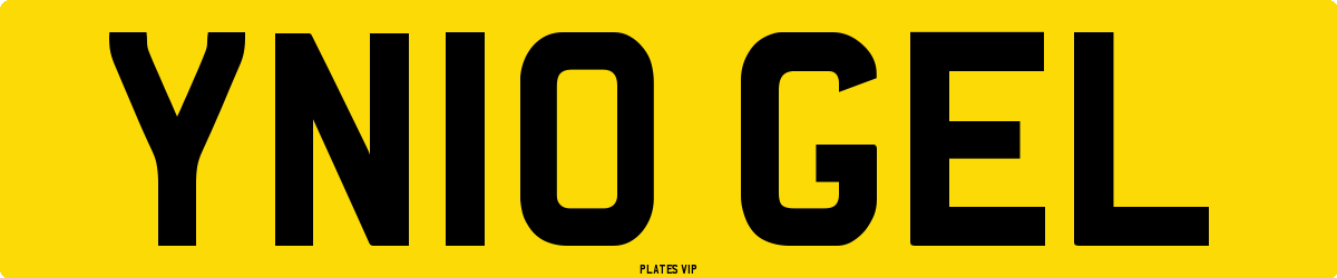 YN10 GEL Number Plate