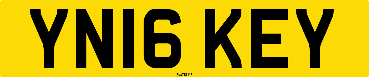 YN16 KEY Number Plate