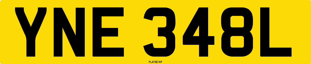 YNE 348L Number Plate