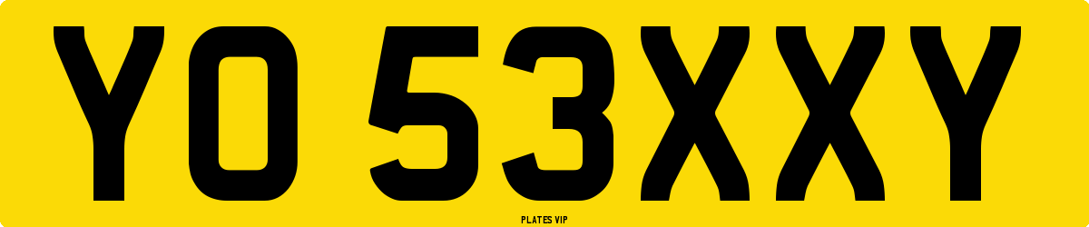 YO 53XXY Number Plate