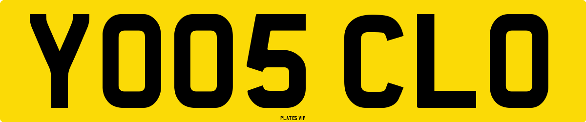 YO05 CLO Number Plate
