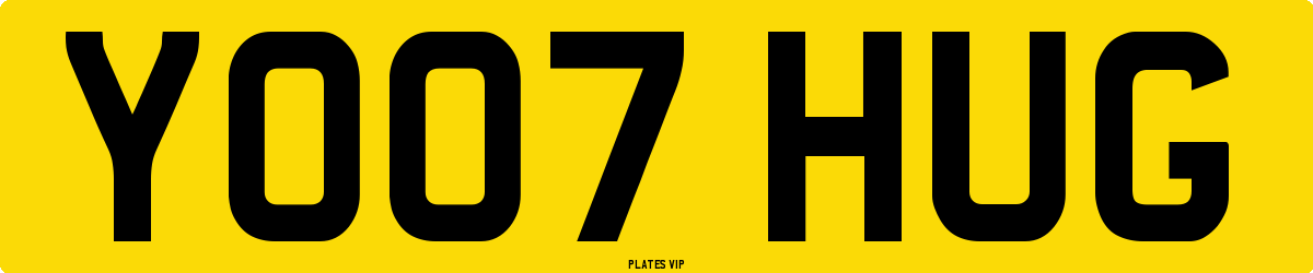 YO07 HUG Number Plate