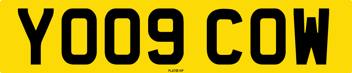 YO09 COW Number Plate