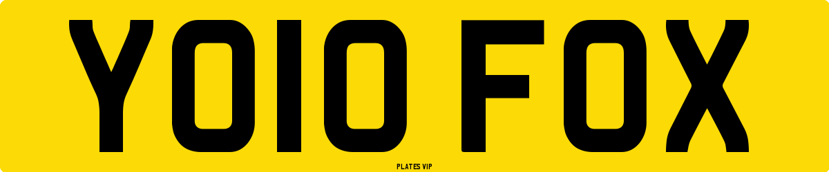 YO10 FOX Number Plate
