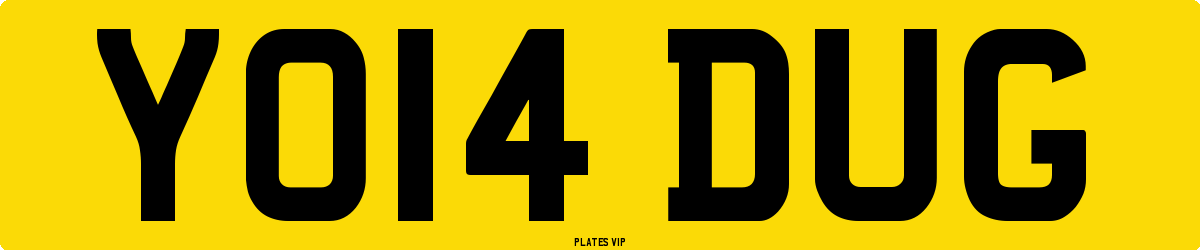 YO14 DUG Number Plate