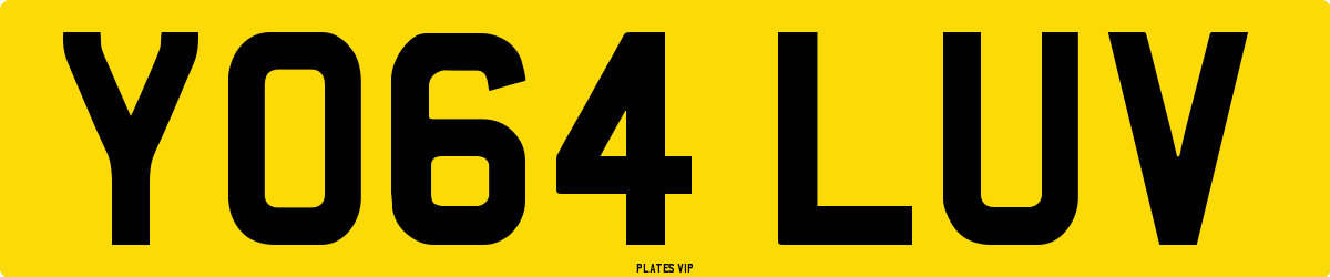 YO64 LUV Number Plate