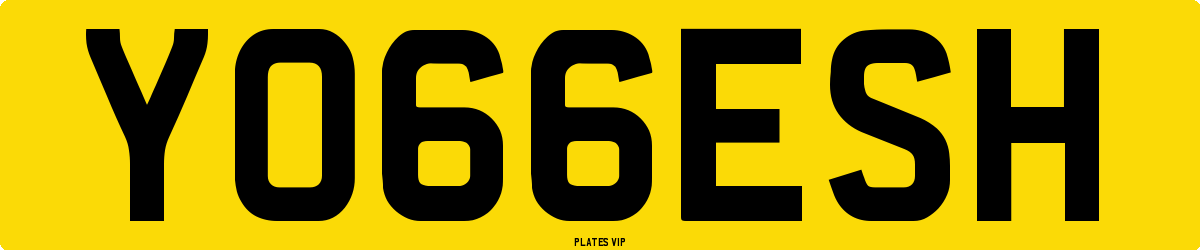 YO66ESH Number Plate