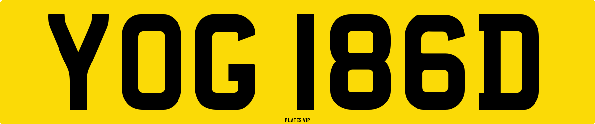 YOG 186D Number Plate