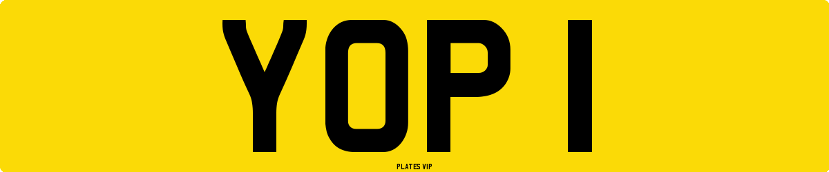 YOP 1 Number Plate