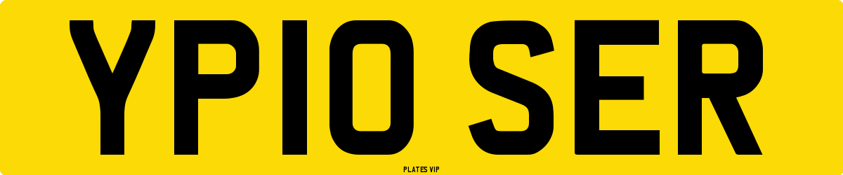 YP10 SER Number Plate