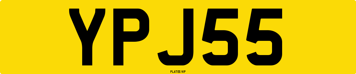 YPJ55 Number Plate