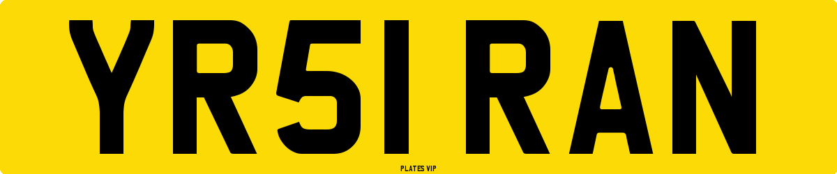 YR51 RAN Number Plate