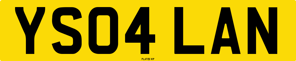 YS04 LAN Number Plate