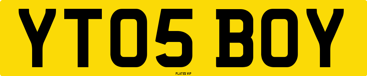 YT05 BOY Number Plate