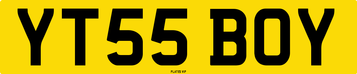 YT55 BOY Number Plate
