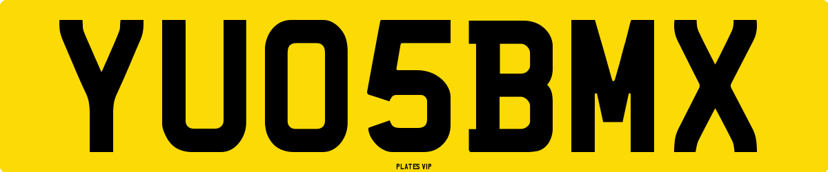 YU 05 BMX Number Plate
