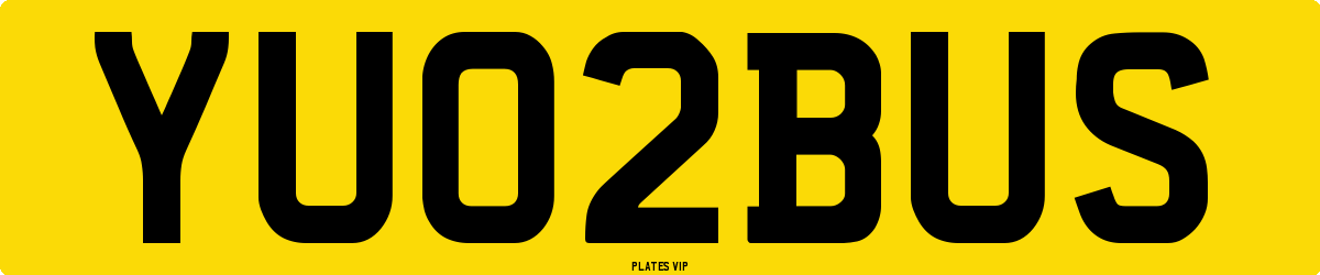 YU02BUS Number Plate