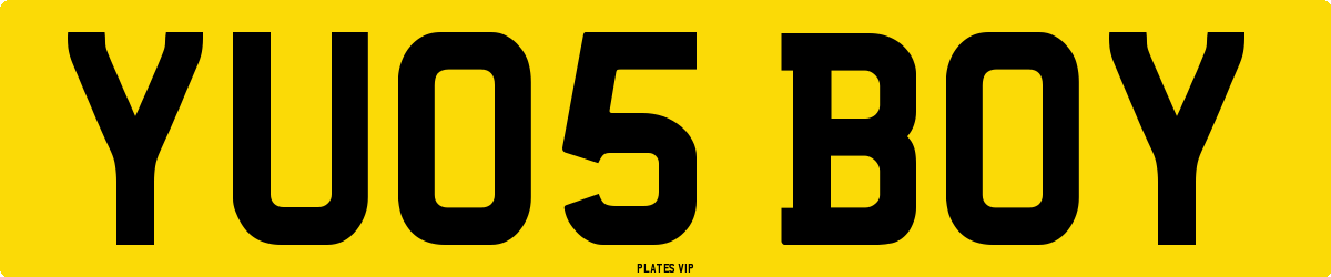 YU05 BOY Number Plate