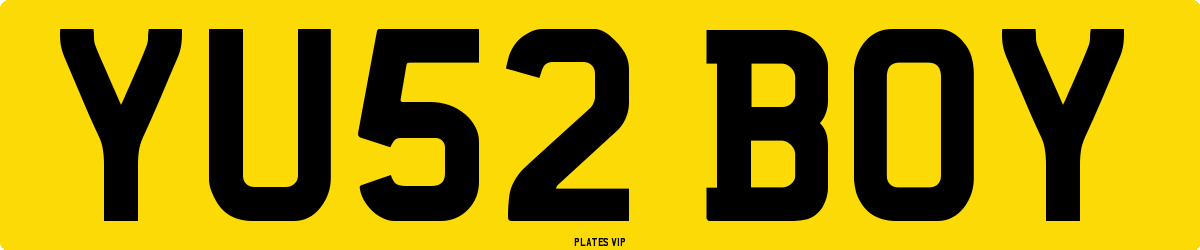 YU52 BOY Number Plate