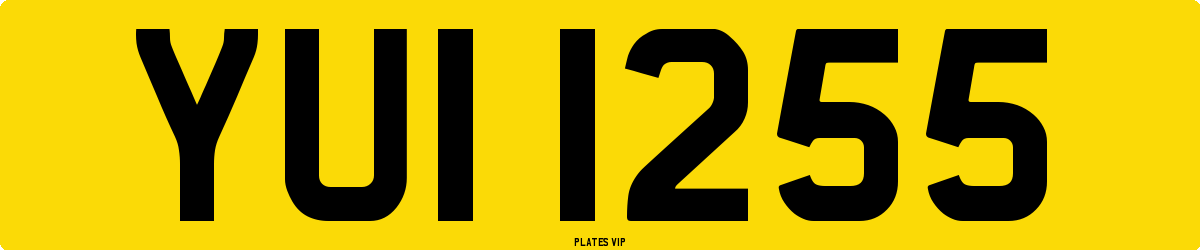 YUI 1255 Number Plate