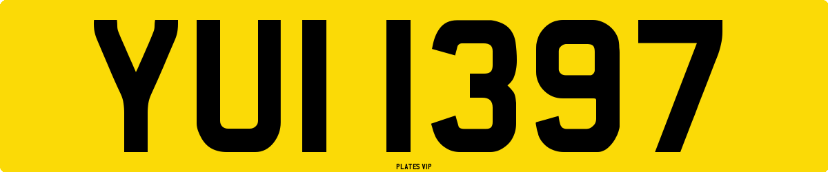YUI 1397 Number Plate